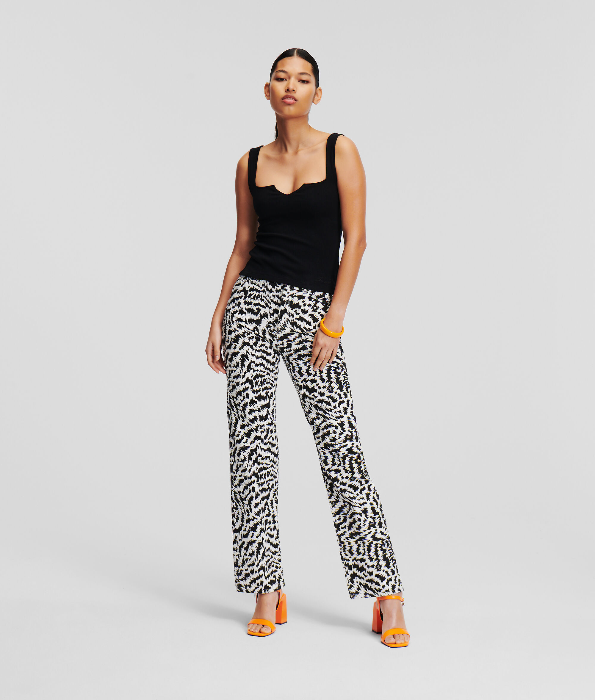 (image for) Dependable Zebra-Print Straight-Leg Jeans